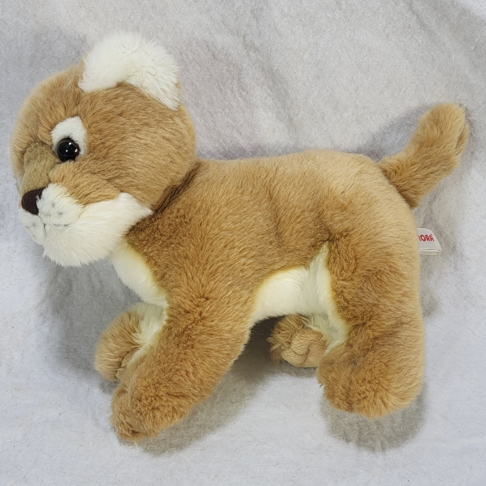 Aurora Mountain Lion Cub Plush Stuffed Animal Cougar Puma Kittenβ 11 Inch Tan
